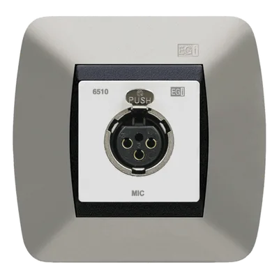 Módulo de Pared XLR / 60 mm / Alimentación Phantom 0-48 VDC / Balanceado/No Balanceado / Chasis Zincado / Blanco
