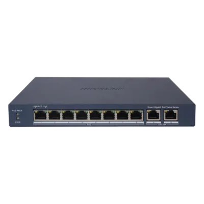 Switch PoE+ Administrable / 8 Puertos Gigabit PoE+ / 2 Puertos Uplink Gigabit / Alcance Extendido 300 m (984.3 ft) / 60 W / Gestión en Nube