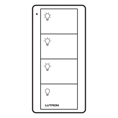 Control Pico / 4 botones / inalámbrico / biscuit / batería / 431-437 MHz / integración con hub Lutron