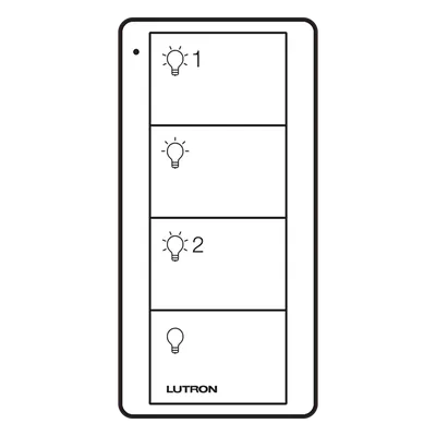 Control remoto Pico / 4 botones / 2 grupos / Clear Connect RF / CR2032 10 años / Multi-sistema Lutron