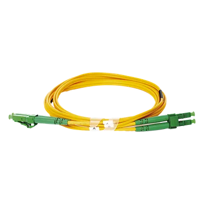 Jumper de Fibra Óptica / Monomodo 9/125 / LC/APC Duplex / PVC 2.0 mm / 2 m (6.56 pies) / Amarillo