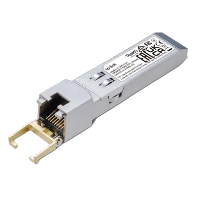 Transceptor mini-GBIC SFP+ RJ45 / 10GBASE-T a 100BASE-TX / Hasta 30 m (98.4 pies) / Metal