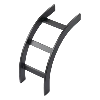 Accesorio de Escalerilla / Curva Vertical Exterior / 12 in (305 mm) Ancho / Acero Tubular / Negro RAL 9005