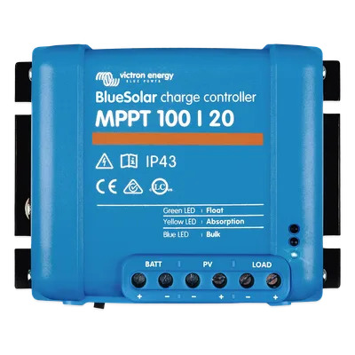 Controlador de Carga Solar MPPT / 20 A / 12/24/48 Vcc Automático / Eficiencia 98% / Rango -30°C a 60°C (-22°F a 140°F) / VE.Direct