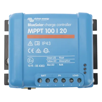 Controlador de Carga Solar MPPT / 20 A / 12/24/48 Vcc Automático / Eficiencia 98% / Rango -30°C a 60°C (-22°F a 140°F) / VE.Direct