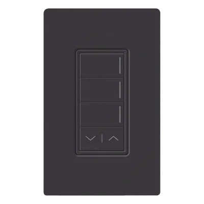 Botonera de Pared Inteligente / 3 Botones de Escena / Barra Subir-Bajar / Retroiluminada / RF Clear Connect Type X / 120-277 V / Acabado Midnight