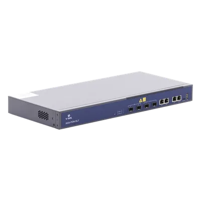 OLT / 2 Puertos XGSPON/GPON / 4 Puertos Uplink RJ45+SFP/SFP+ / 512 ONUs / 20 km / 19" Rack / 1.45 × 0.66 × 0.14 pies
