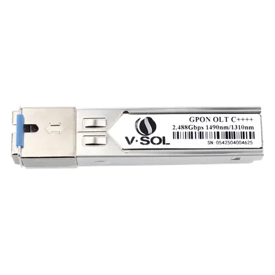 Módulo SFP GPON / Clase C++++ / 2.5 Gbps TX / 1.25 Gbps RX / Alcance 20 km (65,616 ft) / 9 dBm Potencia Óptica / DDM Digital
