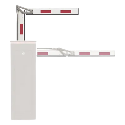 Brazo Articulado para Barrera / 3 m (9.8 ft) / Aluminio Blanco / Reflectivo / Articulación 90° / Control de Acceso Vehicular