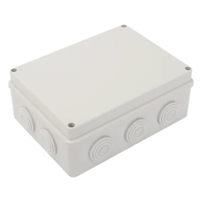 Caja de Derivación de Plástico / 10 Glándulas de Goma / IP55 / 140 x 190 x 76 mm / -40 a 120°C