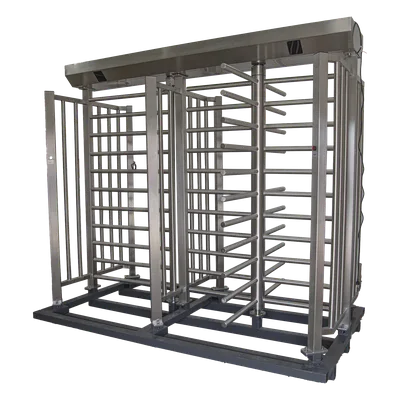 Torniquete de Cuerpo Completo Doble / Acero Inoxidable 304 / 4 Ejes / 90° Rotación / 2.31 x 1.46 x 2.2 m / 7.6 x 4.8 x 7.2 ft