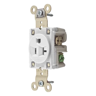 Contacto Sencillo / 20 A / 125 V / 2 Polos 3 Hilos / NEMA 5-20R / Grado Industrial / 1.19 x 3.28 x 1.63 in (30.22 x 83.31 x 41.40 mm)