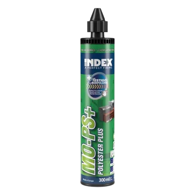 Resina de Poliéster sin Estireno / 300 ml / Cargas Medias-Altas / Hormigón No Fisurado y Mampostería / M8-M24 / -40°C a +80°C / Interior y Exterior