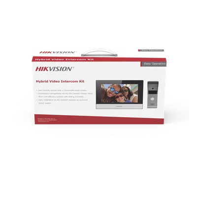 Kit de Videoportero Híbrido / Pantalla Táctil 7" / Videollamada a Smartphone / IP65 / 4 Hilos + Wi-Fi/Ethernet / 720x576p