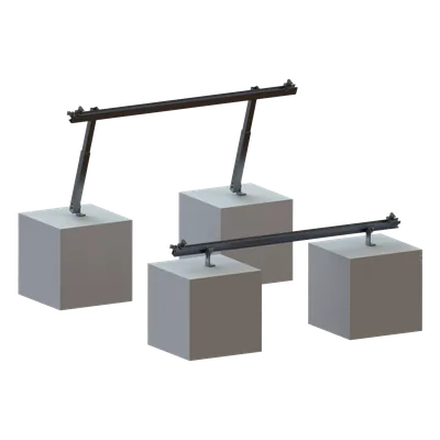 Montaje para Panel Solar / Riel de 1.4 m (4.6 ft) / Aluminio Anodizado / Resistencia al Viento 136 km/h / Aterrizaje Integrado / Módulos 35 mm
