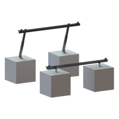 Montaje para Panel Solar / Riel de 1.4 m (4.6 ft) / Aluminio Anodizado / Resistencia al Viento 136 km/h / Aterrizaje Integrado / Módulos 35 mm
