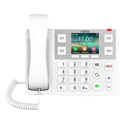 Teléfono IP / Pantalla 3.5 Pulgadas / Wi-Fi Dual Band / Botones Braille / Bluetooth 4.2 / PoE / 2 Líneas SIP