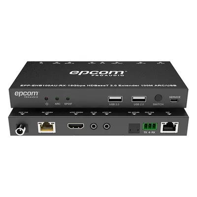 Extensor HDMI HDBaseT / 4K2K@60Hz / HDR 4:4:4 / 18 Gbps / Alcance 100 m (328 ft) / USB KVM / IR Bidireccional / PoC / HDCP 2.2
