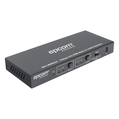 Matriz HDMI / 2x2 / 4K2K@60Hz / HDR / YCbCr 4:4:4 / 18 Gbps / Extractor de Audio / HDCP 2.2
