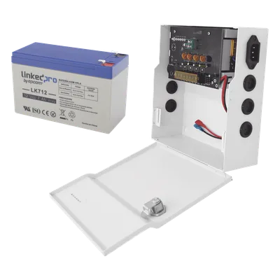 Fuente de Alimentación con Respaldador / 96-264 VCA / 11-15 VCC @ 4 A / Batería AGM 12 VCC 7 Ah / Salida Temporizada 0-45 s / 214.5x200x71 mm