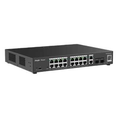 Switch PoE Administrable / 16 Puertos Gigabit PoE+ / 2 SFP 1Gb / 250W / 40 Gbps / Gestión en la Nube