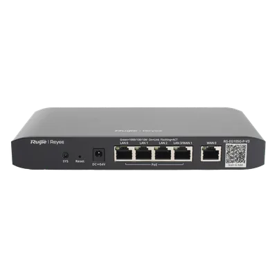 Router Balanceador SD-WAN / 4 Puertos PoE+ / 600 Mbps / 100 Usuarios Concurrentes / 2 Líneas ISP / 54 Watts