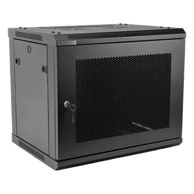 Gabinete de Pared 19in / 9UR / 450mm (17.7in) Profundidad / Puerta Perforada / 60kg Carga