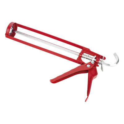 Pistola Calafateadora / 9" (228.6 mm) / Mango Aluminio y Marco Acero / Cartuchos Estándar 216 x 50 mm / Gatillo Ajustable / Espiga Gancho