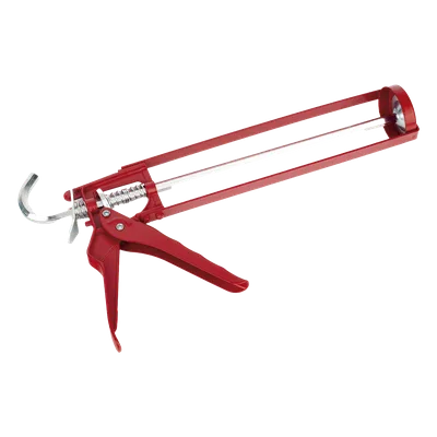 Pistola Calafateadora / 9" (228.6 mm) / Mango Aluminio y Marco Acero / Cartuchos Estándar 216 x 50 mm / Gatillo Ajustable / Espiga Gancho
