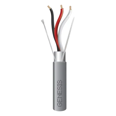 Cable de Control / 3 Conductores / 16 AWG / Blindado / Riser / 305 m (1000 pies) / CMR-CL3R-FPLR-FT4 / Gris / Aplicaciones de Seguridad y Automatización