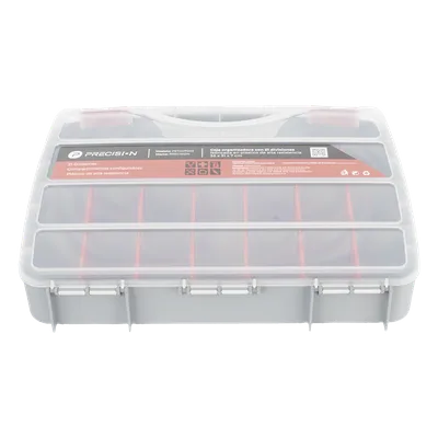 Caja Organizadora / 21 Divisiones Configurables / 38 x 31 x 7 cm (14.96 x 12.2 x 2.76 in) / Plástico de Alta Resistencia