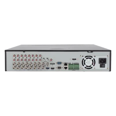 DVR Pentahíbrido / 24 Canales / 16 TurboHD + 8 IP / 3K / 5 Megapixel / 8 Bahías HDD / AcuSense / H.265+ / 16 Entradas de Alarma / POS
