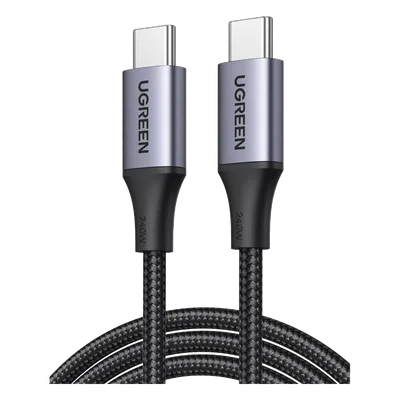 Cable USB-C a USB-C / 2 m (6.6 ft) / Carga 240W / PD3.1 / 480 Mbps / Aluminio / Nylon Trenzado
