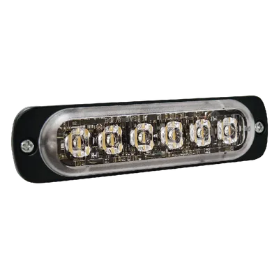 Luz Auxiliar LED / 6 LED / Rojo / Perfil Ultra Bajo 9 mm (0.35 in) / SAE J595 Clase 1 / ECE R65 / IPX7