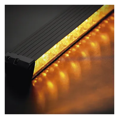 Barra de Advertencia de Tráfico / 8 Módulos / 32 LED / 47 pulgadas / Ámbar / Controlador de 8 Interruptores / SAE Clase 1