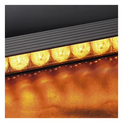 Barra de Advertencia de Tráfico / 8 Módulos / 32 LED / 47 pulgadas / Ámbar / Controlador de 8 Interruptores / SAE Clase 1