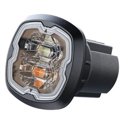 Luz de Advertencia Empotrable / 6 LED Dual Color Rojo/Azul / Homologación ECE R65 Clase I / IPX7 / SAE J595 Clase 1
