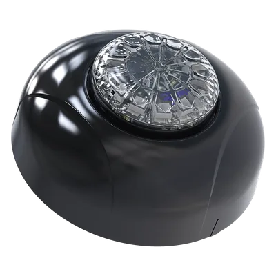 Estrobo LED / 12 LED Alta Intensidad / Rojo-Azul / Lente Transparente / Bisel Negro / IPX7 / 12 VCD