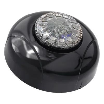 Estrobo LED / 12 LED Alta Intensidad / Rojo-Azul / Lente Transparente / Bisel Negro / IPX7 / 12 VCD