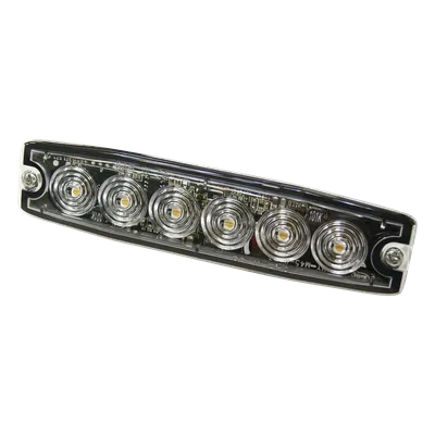 Luz Auxiliar LED / 6 LED / Ámbar / Multivoltaje 12~24 VCD / IP68 / SAE Clase 1 / Perfil Ultra Bajo