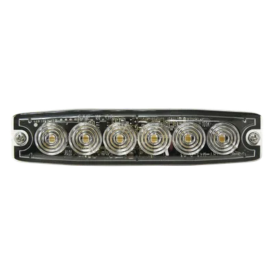 Luz Auxiliar LED / 6 LED / Ámbar / Multivoltaje 12~24 VCD / IP68 / SAE Clase 1 / Perfil Ultra Bajo