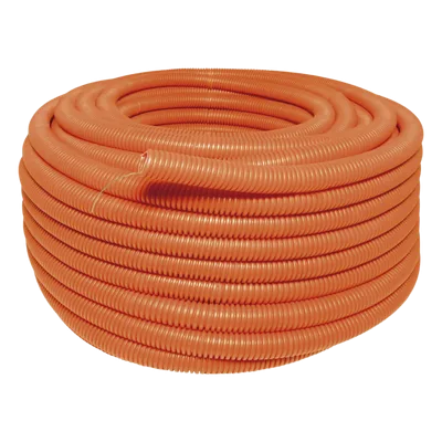 Tubo Corrugado Flexible / 1" x 50 m (164 ft) / HDPE Reforzado / Resistencia Aislamiento 100-2000 MΩ / Guía Integrada / Intemperie