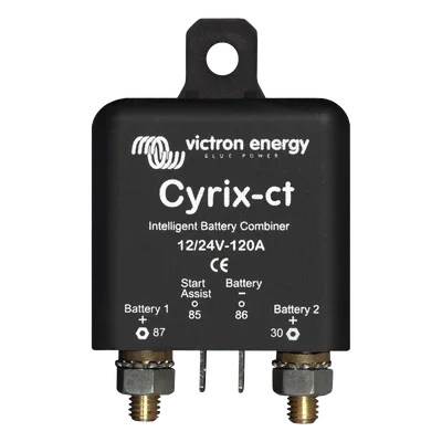 Combinador Inteligente de Baterías / 12/24 V Autorregulado / 120 A / Protección Térmica / StartAssist / Pernos M6 13 mm
