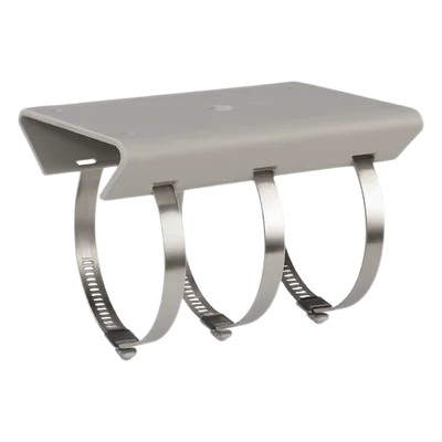 Montaje para Poste Vertical / Acero Galvanizado SUS304 / Ø 67-127 mm / 250 x 127 x 46 mm / 1.6 kg / Color Blanco / 9.8 x 5 x 1.8 in