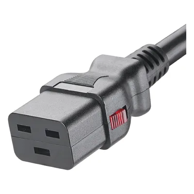 Cable de Alimentación / IEC C20 a C19 / Bloqueo Dual / 15 AWG / 16A 250V / 60 cm (2 pies) / Paquete 10 pzas