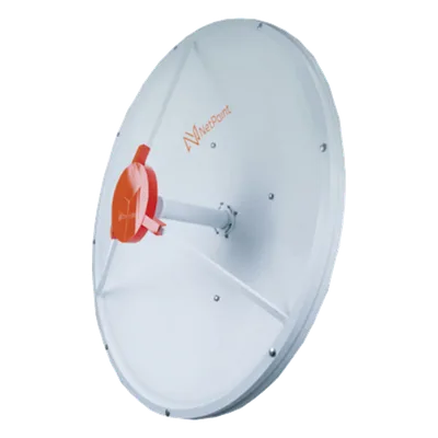 Antena parabólica profunda blindada / 3 ft (0.9 m) / 4.5-5.5 GHz / 34 dBi / SLANT 45° y 90° / Alcance 60 km / N-hembra