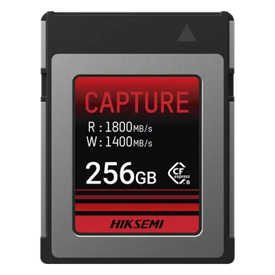 Memoria CFexpress Tipo B / 256 GB / Lectura 1800 MB/s / Escritura 1400 MB/s / PCIe Gen 3×2 / 8K RAW / -10 °C a 70 °C