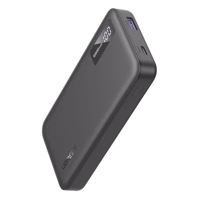 Power Bank / 10000 mAh / Carga Rápida 22.5W / PD 20W / USB-C + USB-A / Pantalla Digital / Ultra Delgado