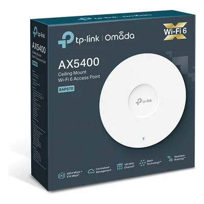 Punto de Acceso Wi-Fi 6 / AX5400 / MU-MIMO 4x4 / Puerto 2.5 Gbps / PoE+ / Montaje Techo/Pared