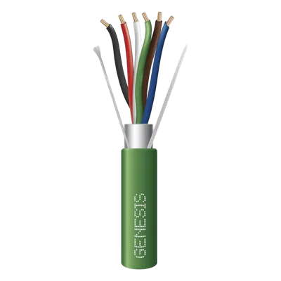 Bobina de Cable / 305 m (1000 ft) / 6 Conductores / 22 AWG / Blindado / Plenum / Verde